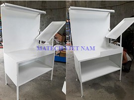 Bàn kiểm tra khung thép sơn tĩnh điện trắng
