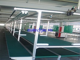 Băng truyền PU khung nhôm hai băng tải