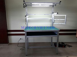 Bàn thao tác nhôm định hình 4 đèn quay Video Lego