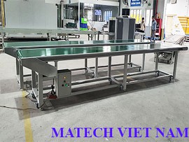 Băng tải PVC khung thép dài 5m