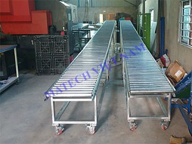 Băng tải con lăn thép mạ kẽm dài 10 mét