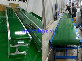 Băng tải PVC khung nhôm, khung thép phẳng
