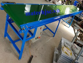 Băng tải PVC phẳng khung thép sơn tĩnh điện