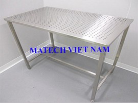 Bàn thao tác inox có đột lỗ thoát bụi