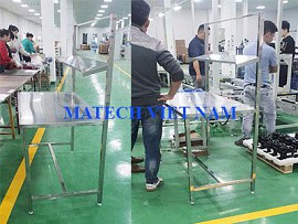 Bàn thao tác inox 304 có mặt phụ nghiêng